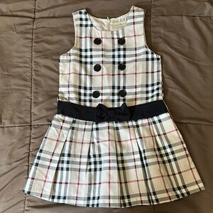 Plaid Sleeveless Kids Dress